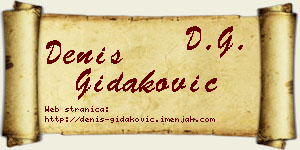 Denis Gidaković vizit kartica